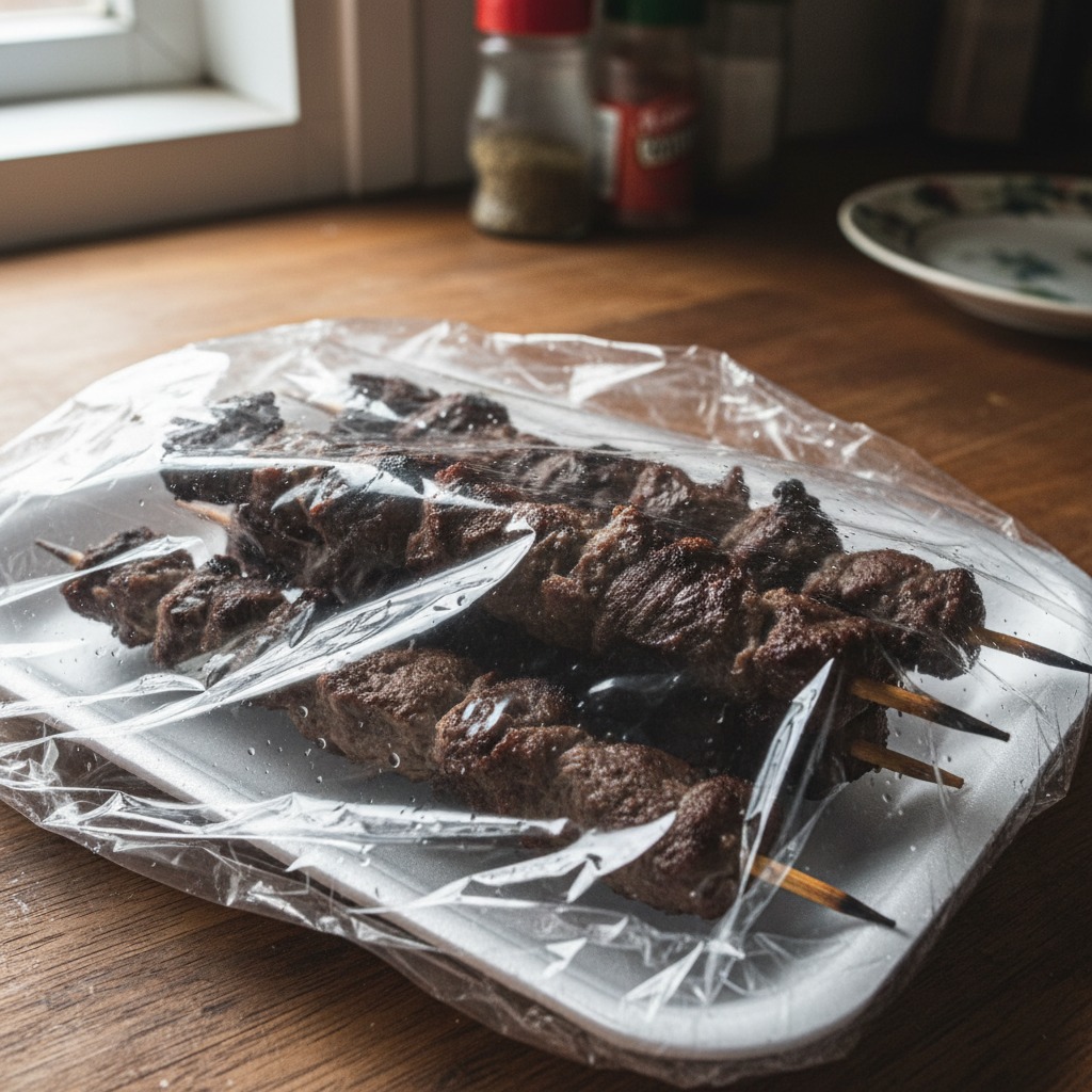 espeto bem passado embalado de forma errada perde qualidade