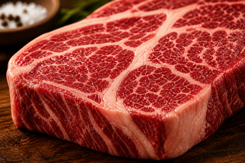 Exemplo de carne com marmoreio ideal para churrasco